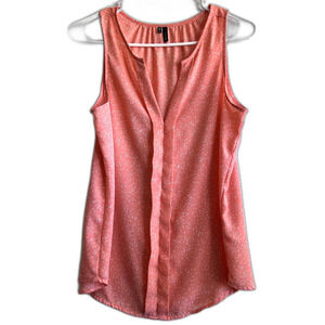 MAURICES‎ Women's Sleeveless Orange Blouse Size S 100% Polyester